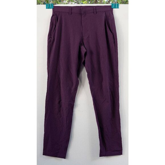 Fabletics NWOT Men's 4-Way Stretch Water Resist The Only Pant Purple‎ Size 29x32 - Picture 1 of 4